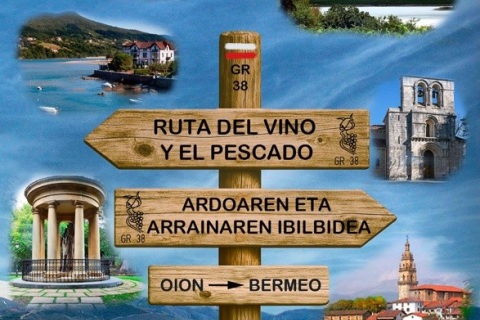 GR 38 Ruta del Vino y del Pescado Ardoaren eta arrainaren ibilbidea