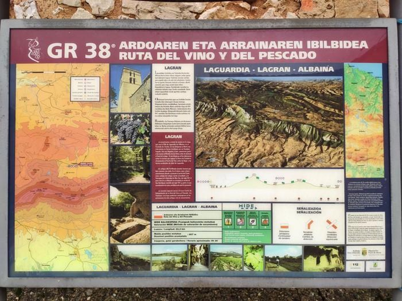 GR 38 Ruta del Vino y del Pescado Ardoaren eta arrainaren ibilbidea